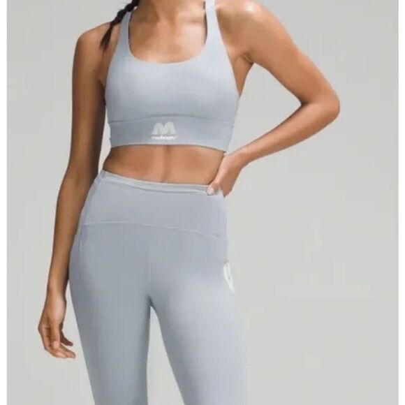 LULULEMON x MADHAPPY | Energy Longline Bra Light Blue Collab Women’s Size 4 - Picture 13 of 14